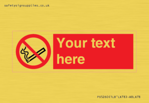 Custom No E-cigarettes / Vaping Sign